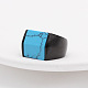 Rectangle Synthetic Turquoise Finger Ring(FIND-PW0021-08B-EB)-1