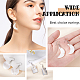 3 Pairs 3 Style Flat Round & Moon & Rectangle Acrylic Imitation Shell Dangle Earrings(EJEW-AN0002-94)-3