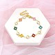 Clover Brass Link Bracelets for Woman(BJEW-S157-02G)-1