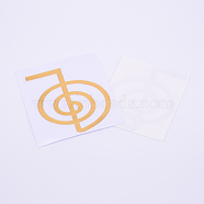 Self Adhesive Brass Stickers, Scrapbooking Stickers, for Epoxy Resin Crafts, Golden, Vortex Pattern, 68x58x0.1mm(DIY-TAC0005-38G-6.8cm)