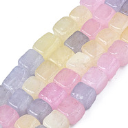Natural Quartz Beads Strands, Dyed, Cube, Mixed Color, 6.5~10.5x6.5~8x6~8mm, Hole: 1mm, about 50~51pcs/Strand, 14.88 inch~15.04 inch(37.8cm~38.2cm)(G-S359-365A)