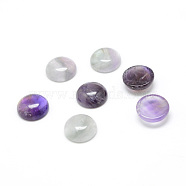 Natural Amethyst Gemstone Cabochons, Half Round, 16x6mm(G-T020-16mm-06)