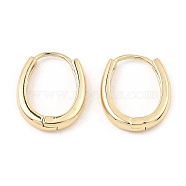 Brass Hoop Earrings, Oval, Light Gold, 19x15.5x3.5mm(EJEW-I289-25B-KCG)