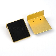 Alloy Ring Displays, Rectangle, Black, 7.3x6.4cm(RDIS-WH0008-03B)