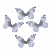 Polyester Fabric Wings Crafts Decoration, for DIY Jewelry Crafts Earring Necklace Hair Clip Decoration, Butterfly Wing, Gray, 12x17mm(X-FIND-S322-010A-08)
