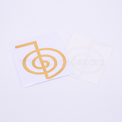Self Adhesive Brass Stickers, Scrapbooking Stickers, for Epoxy Resin Crafts, Golden, Vortex Pattern, 68x58x0.1mm(DIY-TAC0005-38G-6.8cm)