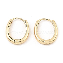 Brass Hoop Earrings, Oval, Light Gold, 19x15.5x3.5mm(EJEW-I289-25B-KCG)