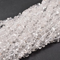 Natural Quartz Crystal Chip Beads Strands, Rock Crystal Beads, 5~14x4~10mm, Hole: 1mm, about 15.5 inch~16.1 inch(G-E271-103)