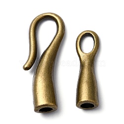 Tibetan Style Hook Clasps, Lead Free & Cadmium Free & Nickel Free, Antique Bronze, Toggle: 31mm long, 11mm wide, 7mm thick, Bar: 24mm long, 7mm wide, hole: 4mm(MLF11268Y-NF)