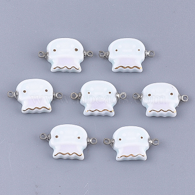 Platinum Colorful Fish Porcelain Links