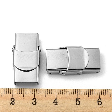 Non-Tarnish 201 Stainless Steel Watch Band Clasps(STAS-C006-1-02)-3