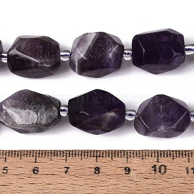 perles naturelles am&eacute;thyste brins(G-N362-07A-07)-5