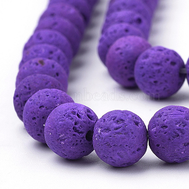 Synthetic Lava Rock Beads Strands(G-S277-8mm-06)-3