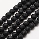 Frosted Natural Black Onyx Bead Strands(G-A131-8mm-02)-1