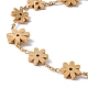 316 Stainless Steel Flowers Link Bracelet with Cable Chains for Women(BJEW-G655-06G)-3