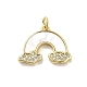 Brass Micro Pave Clear Cubic Zirconia Pendants(KK-K365-17G)-1