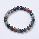 Natural Indian Agate Beaded Stretch Bracelets(BJEW-I253-8mm-11)-1