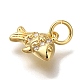 Rack Plating Brass Micro Pave Cubic Zirconia Charms(KK-I720-10G)-2