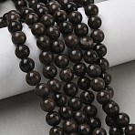 Natural Wood Lace Stone Wooden Jasper Beads Strands, Round, 8~9mm, Hole: 1mm, about 45pcs/strand, 15.35''(39cm)(G-K365-F03-8mm)