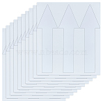 Rectangle Self-Adhesive Arrows Guide Label Sticker Paper, White, 215x187x0.1mm(DIY-WH0678-33D)