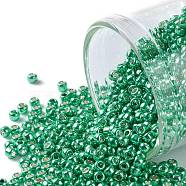 TOHO Round Seed Beads, Japanese Seed Beads, (561) Galvanized Southwest Green, 11/0, 2.2mm, Hole: 0.8mm, about 5555pcs/50g(SEED-XTR11-0561)