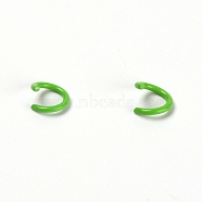 Baking Painted Metal Open Jump Rings, Lime Green, 8x1.2mm, Inner Diameter: 5.6mm, about 100pcs/bag(FIND-TAC0001-24G)
