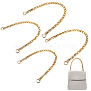 4Pcs 2 Styles Aluminum Chain Bag Strap, with Zinc Alloy Spring Gate Rings, for Replacement Handbag Decoration Bags Straps, Golden, 2pcs/style(AJEW-SZ0001-69)