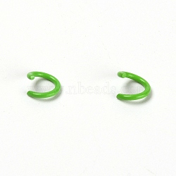 Baking Painted Metal Open Jump Rings, Lime Green, 8x1.2mm, Inner Diameter: 5.6mm, about 100pcs/bag(FIND-TAC0001-24G)