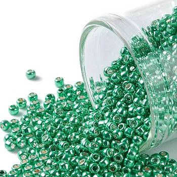 TOHO Round Seed Beads, Japanese Seed Beads, (561) Galvanized Southwest Green, 11/0, 2.2mm, Hole: 0.8mm, about 5555pcs/50g