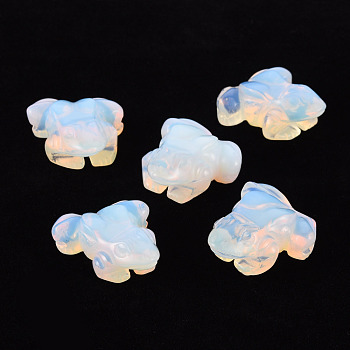 Opalite Display Decorations, Frog, 35~38x30~33x15~17.5mm