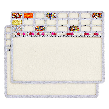 Felt Bead Design Boards, Rectangle, Silver, 28.2x36.6x0.8cm