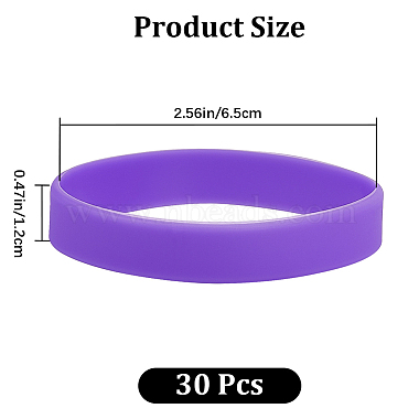 Bracelet cordon plat en silicone uni pour homme femme(BJEW-WH0016-32E)-2