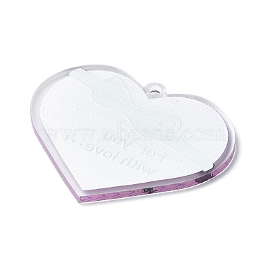 Valentine's Day Transparent Acrylic Pendant(OACR-A025-02C)-2