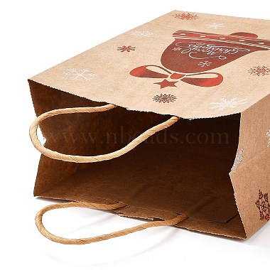 Christmas Theme Hot Stamping Rectangle Paper Bags(CARB-F011-02C)-5