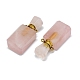 Natural Rose Quartz Perfume Bottle Pendants(G-A026-10-01)-2