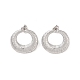 Ring 304 Stainless Steel Stud Earrings for Women(EJEW-L272-009P)-1