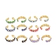 Brass Enamel Cuff Earrings(KK-P205-19G)-1