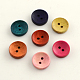 Botones de madera teñidos de 2-agujero(X-BUTT-R031-036)-1