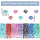 700Pcs 7 Colors Diamond Shape Spray Painted 430 Stainless Steel Cabochons(MRMJ-UN0001-009)-4