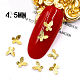 Textured Brass Nail Care Decoration Accessories(MRMJ-WH0062-18G)-1