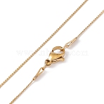 Ion Plating(IP) 304 Stainless Steel Serpentine Chain Necklace for Men Women, Golden, 19.69 inch(50cm)(NJEW-G076-01C-G)