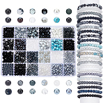 768Pcs 24 Style Glass Beads, Round, Mixed Color, 6~7mm, Hole: 1~1.6mm, 32pcs/style(DIY-PH0010-71)