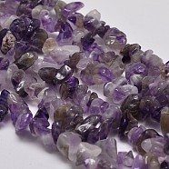 Chip Natural Amethyst Beads Strands, Dyed, 5~8x5~8mm, Hole: 1mm, 34 inch(X-G-N0134-19)