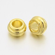 Tibetan Style Spacer Beads, Lead Free & Cadmium Free, Rondelle, Golden, about 12mm in diameter, 7mm thick, hole: 6.5mm(X-K0848011)