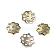 Ion Plating(IP) 304 Stainless Steel Bead Caps, Flower, Multi-Petal, Antique Bronze, 10.5x10x1.5mm, Hole: 1mm(STAS-F075-23AB)
