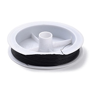 (Defective Closeout Sale: Scroll Broken), Tiger Tail Wire, Nylon-coated Stainless Steel Wire, Black, 0.3mm, about 164.04 Feet(50m)/Roll(TWIR-XCP0001-18)