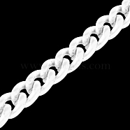 Iron Cuban Link Chains, Unwelded, with Spool, Oval, Silver, 4.5x3x1mm, about 164.04 Feet(50m)/roll(CH-R013-4.5x3mm-S)
