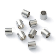 201 Stainless Steel Spacer Beads, Tube, Stainless Steel Color, 5x5mm, Hole: 4mm(STAS-B006-13P)