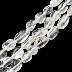 Natural Quartz Crystal Beads Strands, Rock Crystal Beads, Nuggets, 8~16x8~11.5x5.5~9mm, Hole:1mm, about 35~38pcs/strand, 15 inch(G-I351-B08-01)