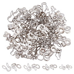 Unicraftale 120Pcs 4 Size 304 Stainless Steel Bead Tips, Double Ring Style Link Loop Connection for Ball Chains, Stainless Steel Color, 7.5~15x4~8.5mm, Hole: 2~5.5mm, 30Pcs/size(FIND-UN0001-60)